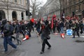 Anti-Cuts Protest in London Royalty Free Stock Photo