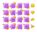 Anti-dandruff flakes, Car secure and Augmented reality line icons. For web app, printing. App 3d buttons icons. Vector