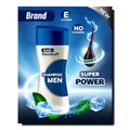 Anti-dandruff Shampoo For Men Promo Banner Vector Royalty Free Stock Photo