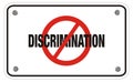 Anti discrimination rectangle sign Royalty Free Stock Photo