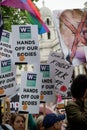 Anti Donald Trump Protesters in Central London