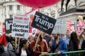 Anti Donald Trump Protesters in Central London