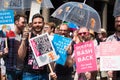 Anti Donald Trump protesters at the Women\'s March Bring The Noise demonstration - London, UK.