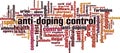 Anti-doping control word cloud Royalty Free Stock Photo