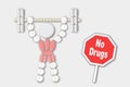 Anti-doping, no drugs, sport and pills Royalty Free Stock Photo
