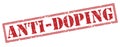 Anti doping red stamp Royalty Free Stock Photo