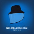 Anti Droplets. Face Shield with Bucket Hat Protective Sun Hat with Detachable Face Shield