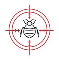 Anti flea sign. Bugs-repellent pictogram, icon. Vector illustration Royalty Free Stock Photo