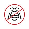 Anti flea sign. Insect protection icon. Editable vector illustration