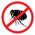 Anti flea symbol vector illustration