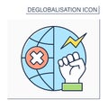 Anti globalism color icon