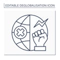 Anti globalism line icon