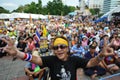 Anti-Government People's Army Group Rally in Bangkok Royalty Free Stock Photo