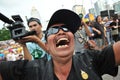 Anti-Government People's Army Group Rally in Bangkok Royalty Free Stock Photo