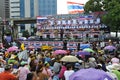 Anti-Government People's Army Group Rally in Bangkok Royalty Free Stock Photo