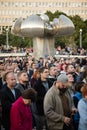 Anti-government protest in Bratislava, Slovakia on September 20, 2019 Royalty Free Stock Photo