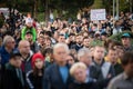 Anti-government protest in Bratislava, Slovakia on September 20, 2019 Royalty Free Stock Photo