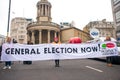 Anti government protesters at the Britain Is Broken / General Election Now demonstration in London. Royalty Free Stock Photo