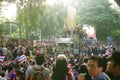 Anti-government protesters to blockade the Royal Thai Police. The protest Against The Amnesty bill