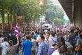 Anti-government protesters to blockade the Royal Thai Police. The protest Against The Amnesty bill