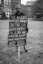 Anti-Government Sign at an Armed Demonstration at the Ohio Statehouse Ahead of Biden`s Inauguration Royalty Free Stock Photo