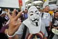 Anti-Government 'White Mask' Protest in Bangkok