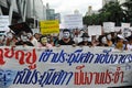 Anti-Government 'White Mask' Protest in Bangkok Royalty Free Stock Photo