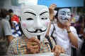 Anti-Government 'White Mask' Protest in Bangkok