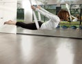 Anti-Gravity Yoga Royalty Free Stock Photo