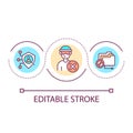 Anti-hacking system loop concept icon Royalty Free Stock Photo