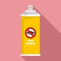 Anti insects spray icon, flat style