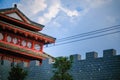 Ancient Chinese wall architecture in modern life