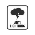 Anti lightning, protection vector symbol