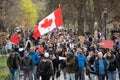 Anti-Lockdown Protesters March in Toronto, Ontario