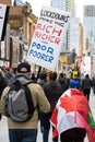 Anti-Lockdown Protesters in Toronto, Canada