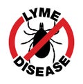 Anti Lyme Disease Tick Bite Icon Royalty Free Stock Photo