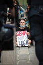 Anti Matteo Salvini Lega protest in Genoa Italy