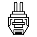Anti mite electric plug icon, outline style