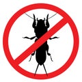 Anti mole cricket symbol vector