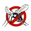 Anti mosquito sign Royalty Free Stock Photo