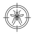 Anti mosquito sign. Insect protection icon. Vector illustration Royalty Free Stock Photo