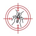 Anti mosquito sign. Insect protection icon. Vector illustration Royalty Free Stock Photo