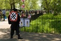 Anti-Nazi protester in London Royalty Free Stock Photo