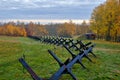 Anti nfantry roadblock and bunker Royalty Free Stock Photo