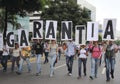 Anti Nicolas Maduro protesters marching in a massive demonstration against the dictatorshi