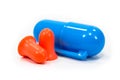Anti-noise device for ear plugs.