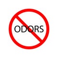 Anti odors sign. Prohibition sign Royalty Free Stock Photo