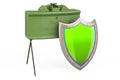 Anti-personnel mine with shield, 3D rendering