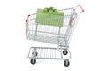 Anti-personnel mine shopping cart. 3D rendering