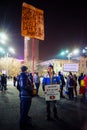 Anti political corruption protesters, Bucharest, Romania